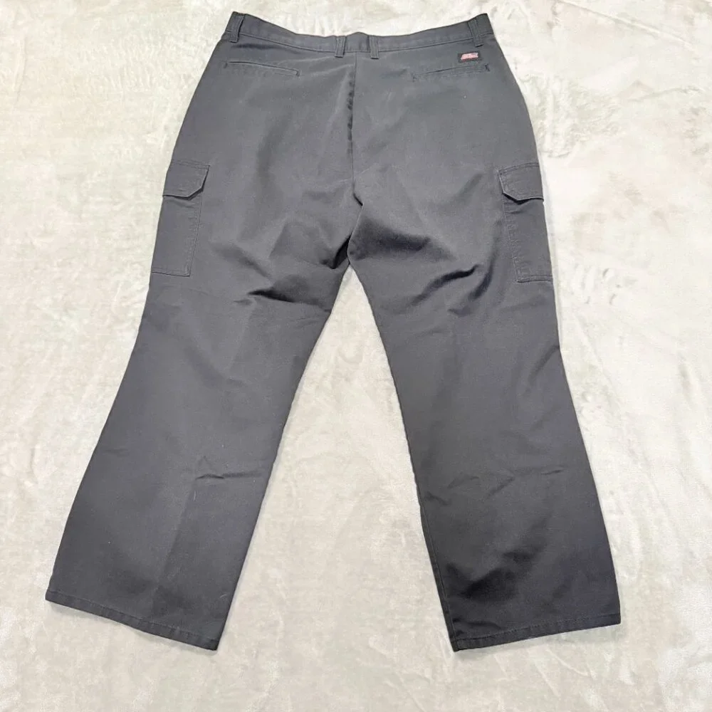 Dickies Mens Relaxed Fit Cargo Utility Pants Size 38x30 Black Workwear